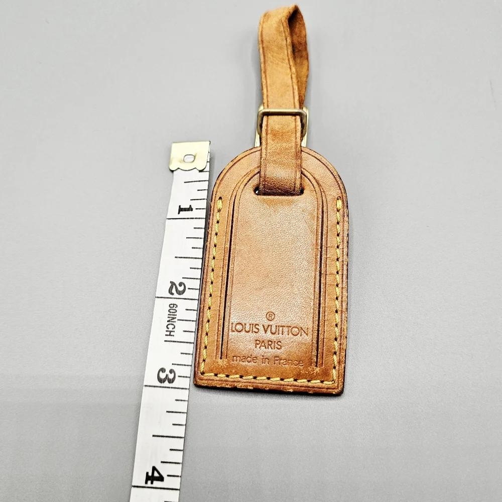 Louis Vuitton Brown Leather Luggage Tag